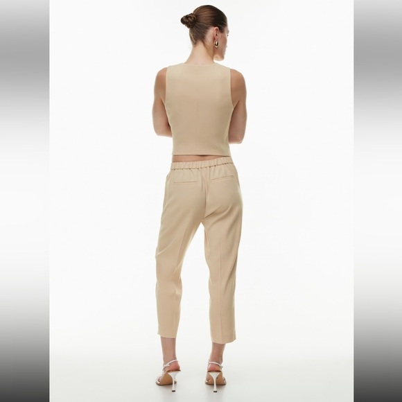 Babaton Conan Pull on Pants, Gold Mustard Yellow cropped Size 4 Office casual - Picture 4 of 13